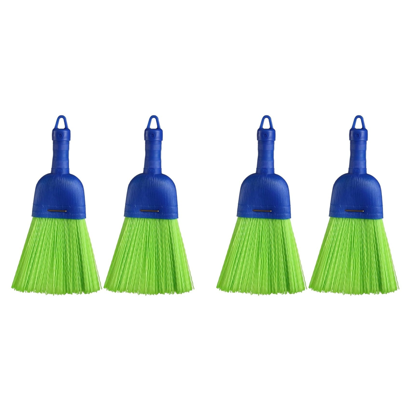 Hndhbfgrt 4 Pcs Whisk Broom Polys Fiber Handheld Brush Hand Broom Outdoor Broom Car Broom with Hang Hole for Cleaning Inddoor