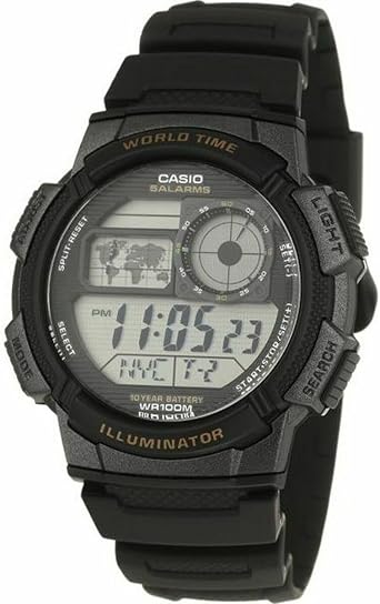 Casio Men's Digital Quartz Watch with Plastic Strap AE-1000W-1AVEF