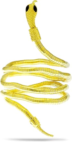 RechicGu Elegante Egipto Cleopatra Remolino Serpiente Brazalete Abierto Brazalete Brazalete Flexible
