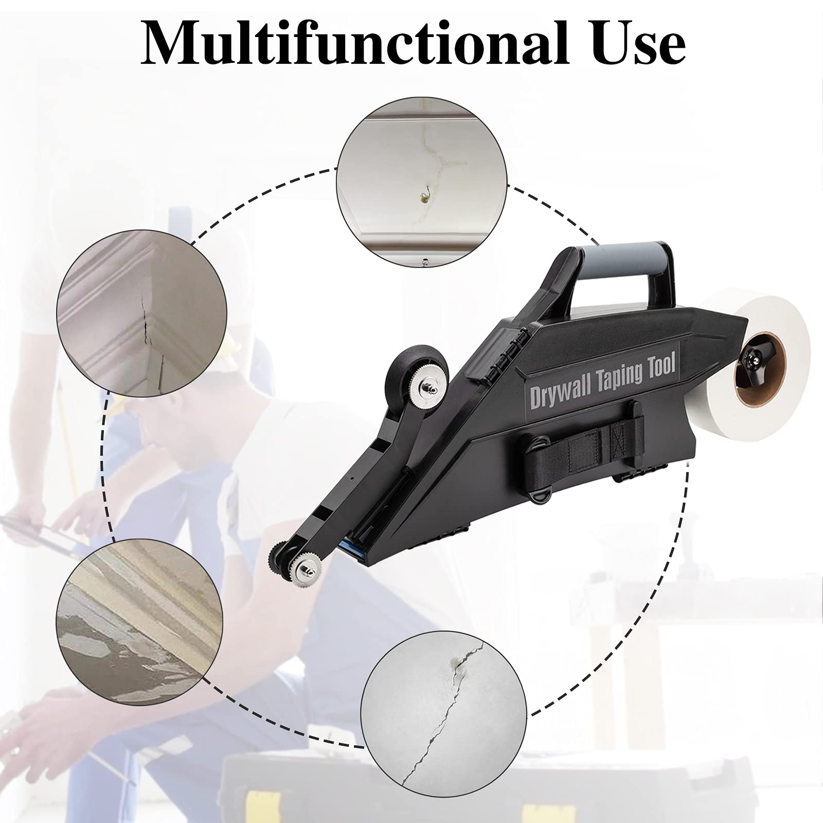 Yqlinnn Drywall Banjo Taping Tool, Gypsum Board Joint Tool with