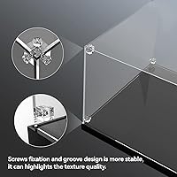 Vista 7 de Vitrina de acrílico para Lego 75304 Star Wars Darth Vader casco de cabeza negra modelo de bloque de construcción (solo caja, sin modelo), caja