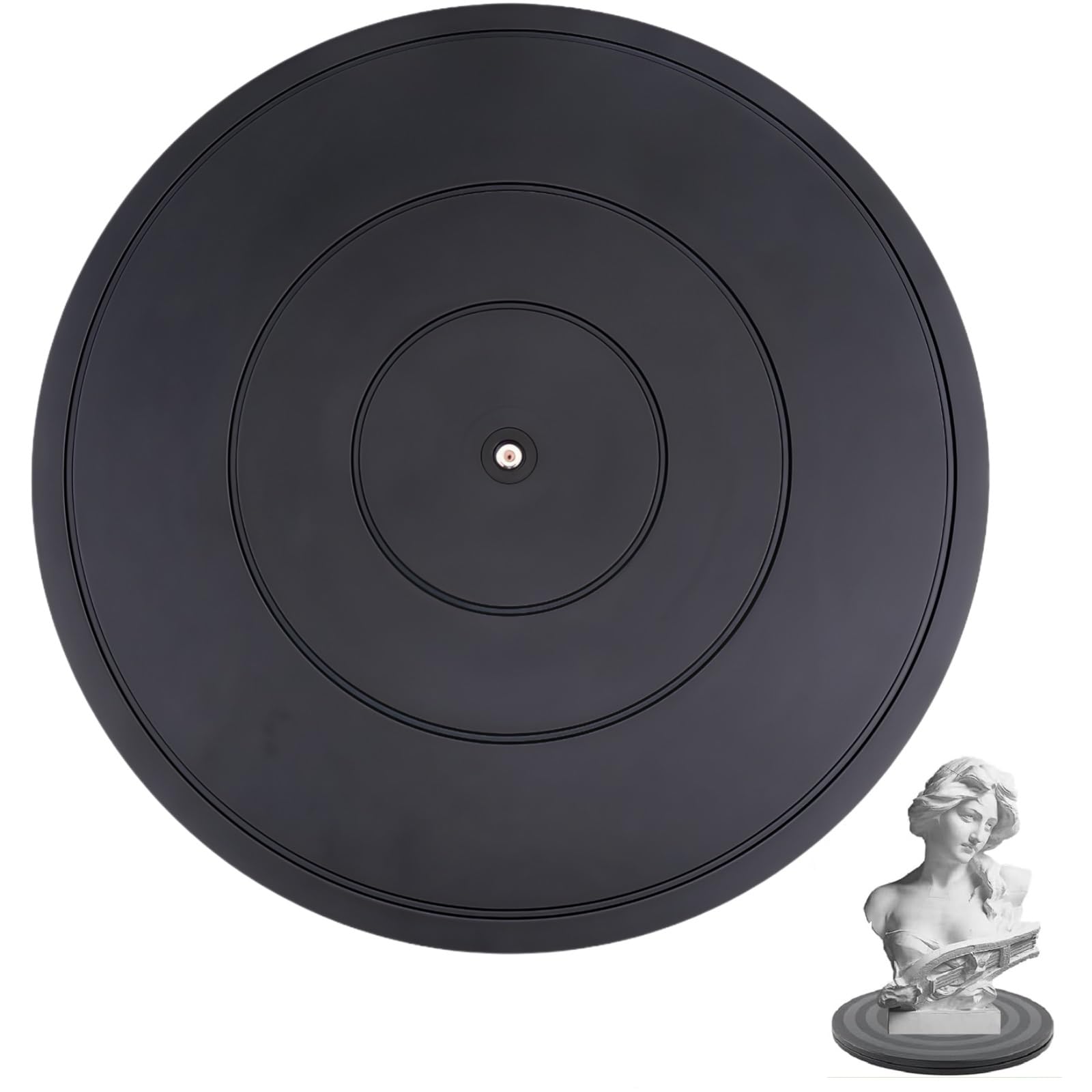 Plateau Tournant Universel,Solide Plateau Tournant à 360°,Support Pivotant Résistant,Tourne-Disque Rotatif pour Plantes en Pot Haut-Parleurs Ordinateurs Portables Moniteurs (40cm)