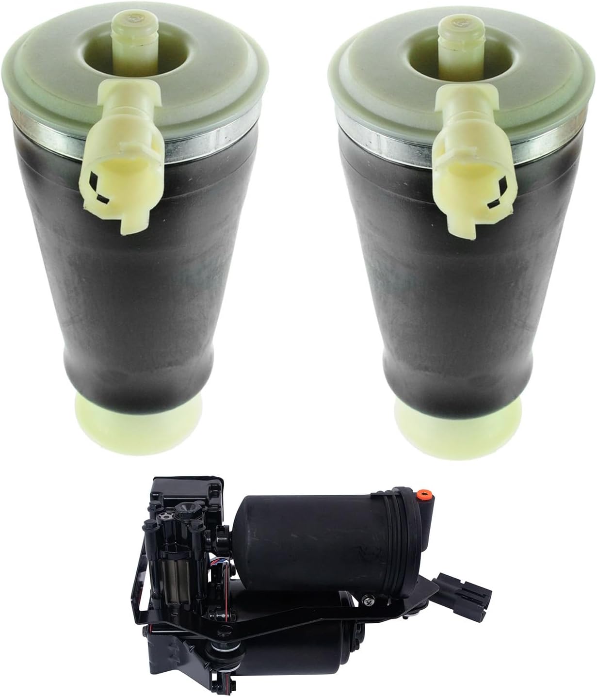 TRQ Air Suspension Kit Air Ride Suspension Compressor Air Spring Compatible with 1992-2011 Ford Crown Victoria 1990-2011 Lincoln Town Car Mercury Grand Marquis