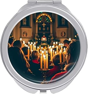 Portable Folding Travel Makeup Mirror, in The...