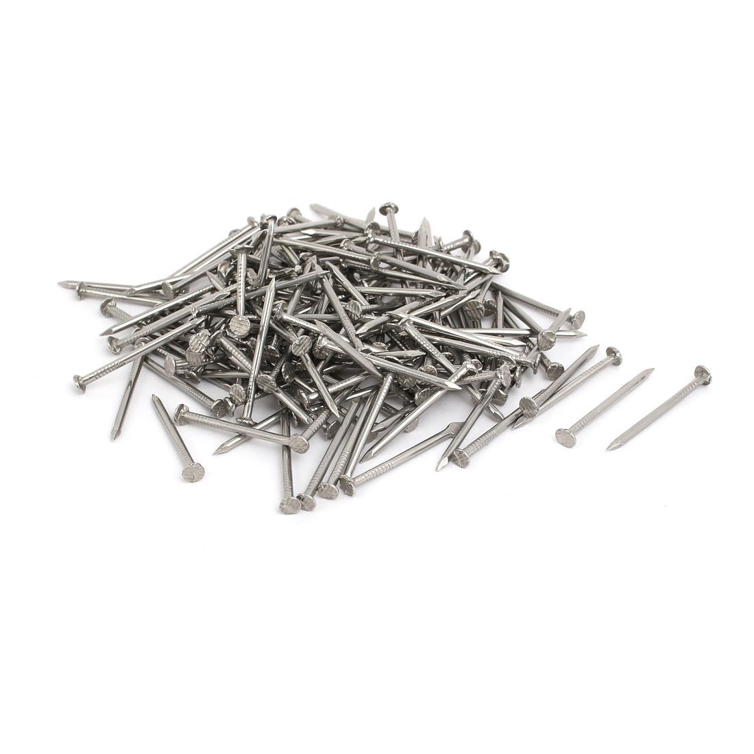 Aexit 1-inch Length Fastener 304 Stainless Steel Cement Wood Sliding Nail Silver Tone 200pcs Model:20as26qo401