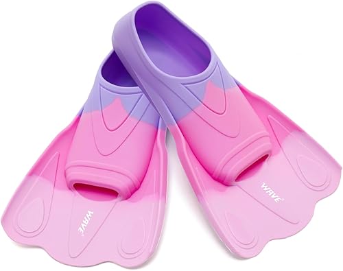 Miniatura 7 de Aletas de natación para niños, aletas cortas de natación para niños, aletas de entrenamiento de natación para regazo, piscina, esnórquel para niños