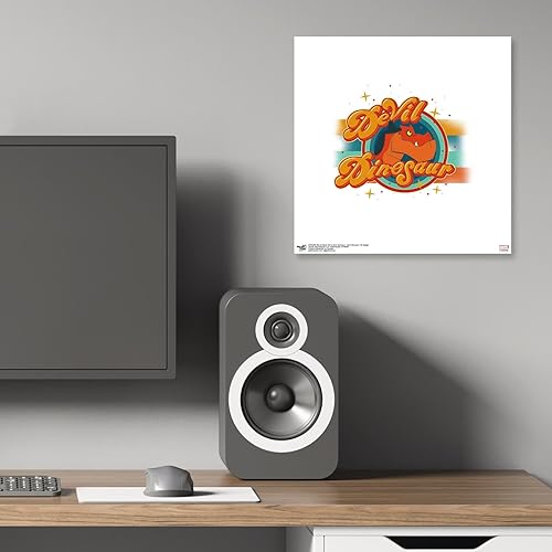 Miniatura 5 de Trends International Gallery Pops Marvel Moon Girl and Devil Dinosaur - Arte de pared con insignia de dinosaurio diablo de los años 70, versión sin