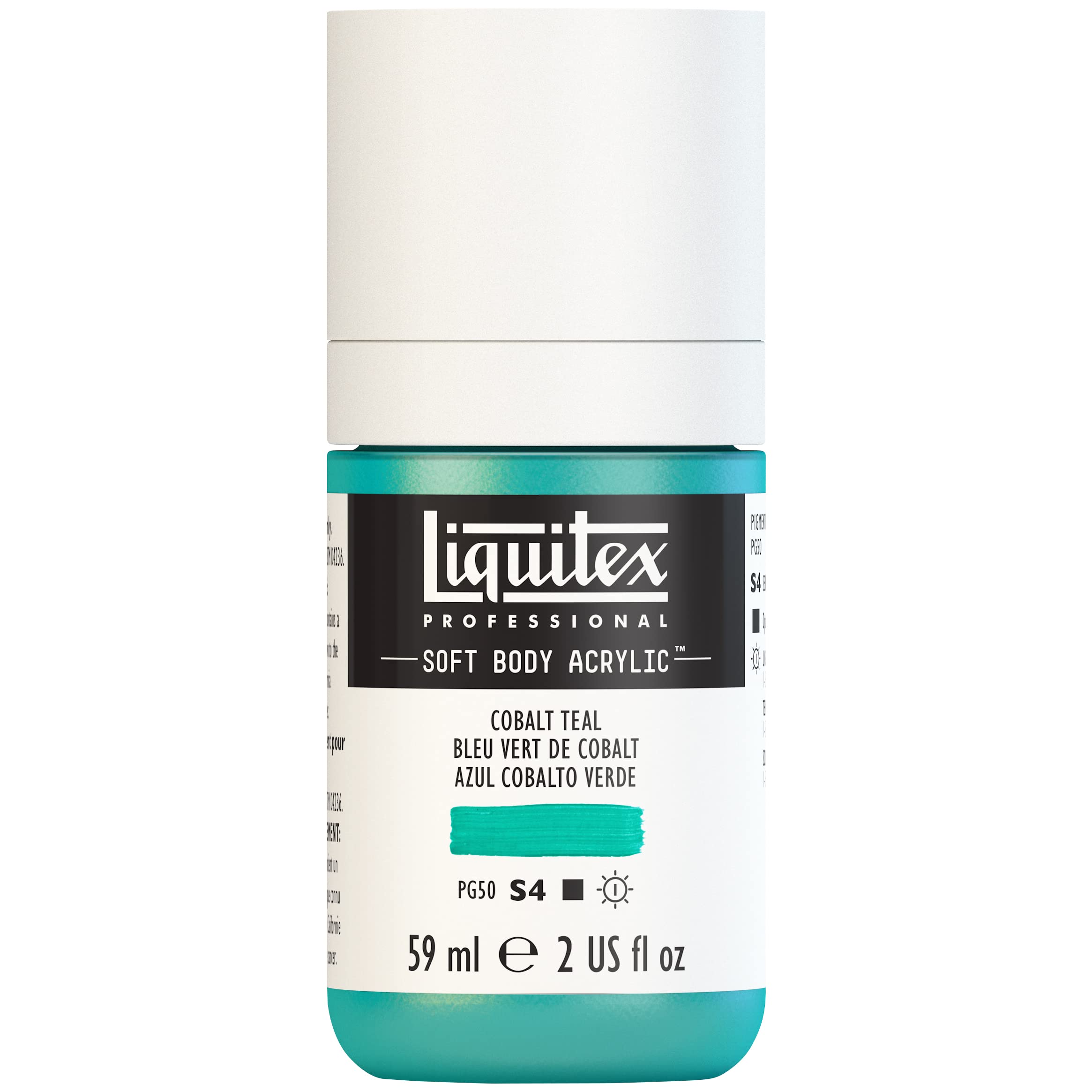 Liquitex 1959172 Professional Acrylic Paint Soft Body - Artist Paint in Creamy Opaque Consistency, High Pigmentation, Lightfast and Ageing Resistant, 59 ml Bottle - Cobalt Blue Green — image 1