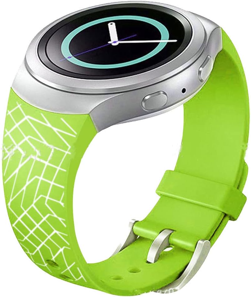 Silicone Band Replacement Smart Watch Strap compatible with Samsung Galaxy Gear S2 SM-R720/SM-R730 for Men Women Watch Bracelet