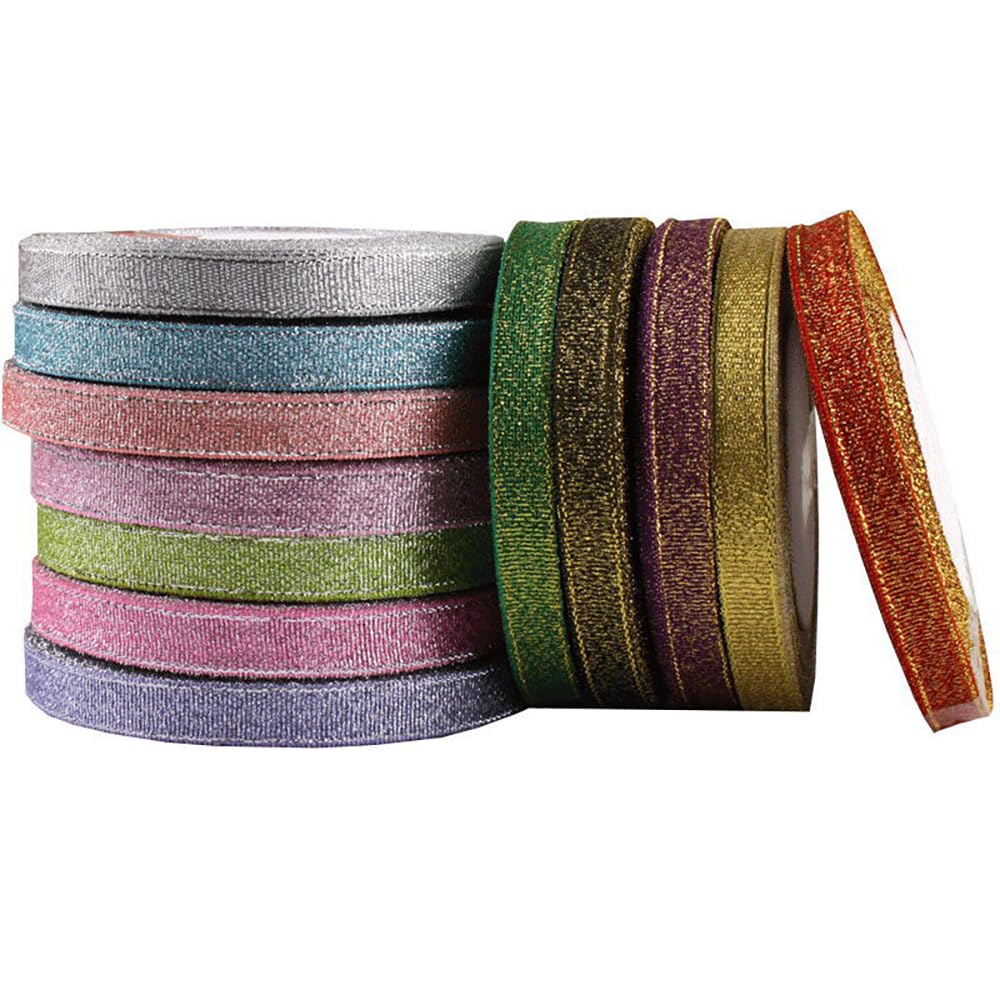 Band 23 Rollen 1cm*22m Beidseitig Glanz seidige Textur Satinband geeignet für Blumenstrauß Bastelarbeiten Geschenkboxen Haarschmuck Kleider KuchenTextilkunst Floristik Christbaumschmuck usw