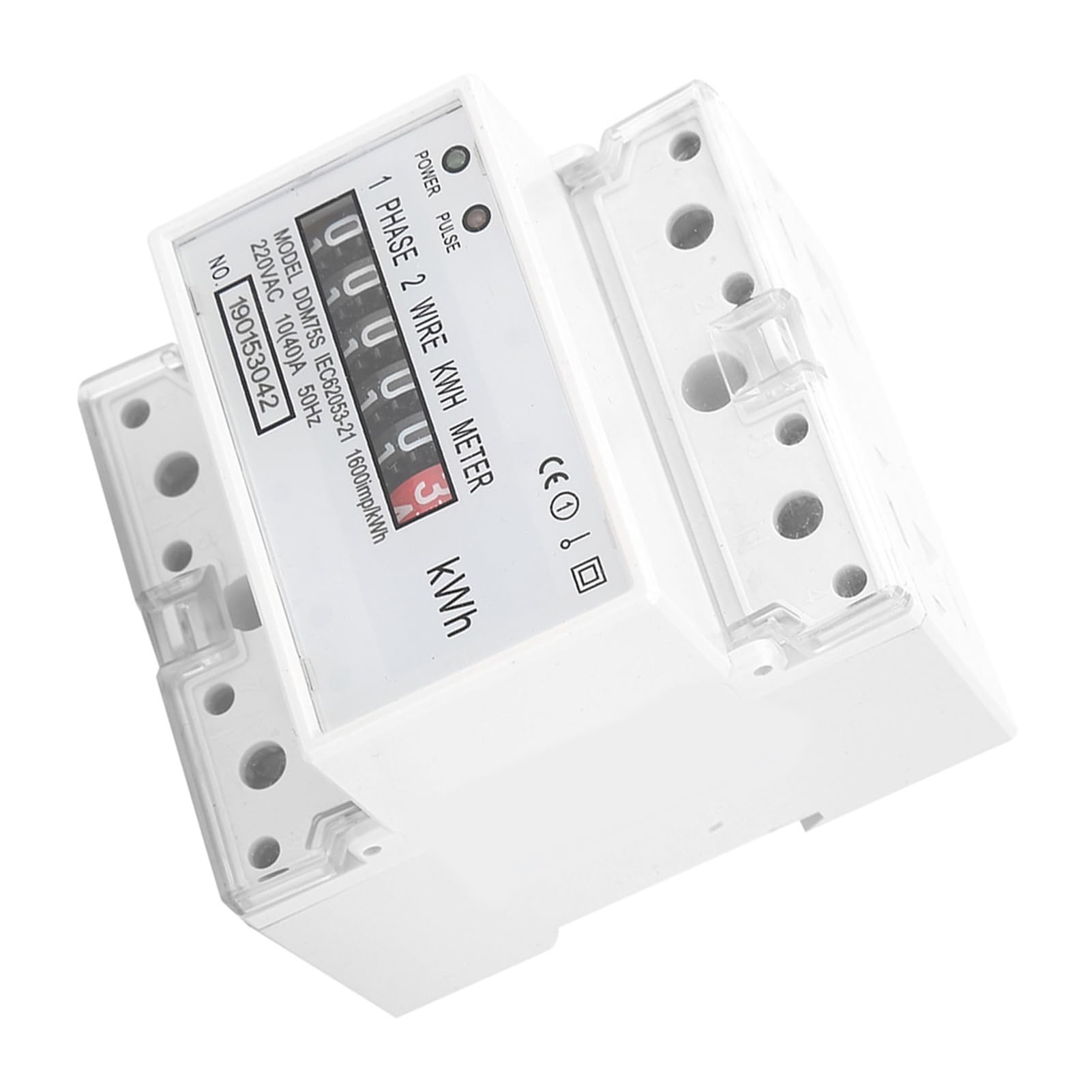 Single Phase 4P LED Din Rail Electricity Power Consumption Wattmeter Energy Mete DDM75S 10 40A