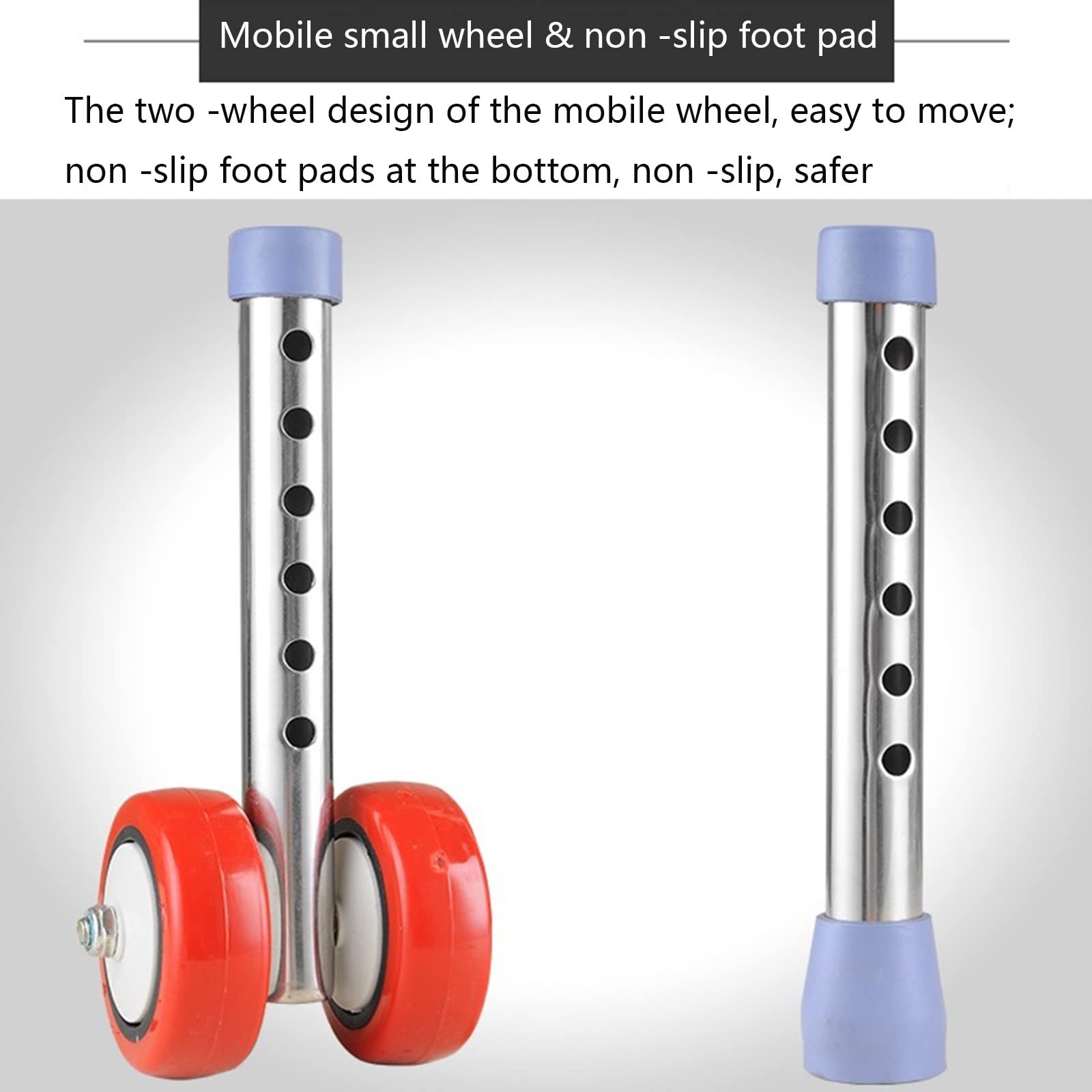 LHX Four-Legged Crutches for The Elderly with Wheeled Walker Foldable Walker (Color : Without a Wheel)