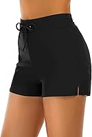 Tournesol Women's High Waisted Swim Shorts with Liner - Comfortable Boy Shorts for Beach, Pool & Activewear