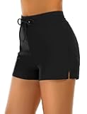Women's Swim Shorts High Waisted Bathing Suit Bottoms Swimsuit Tankini Boy Shorts with Liner
