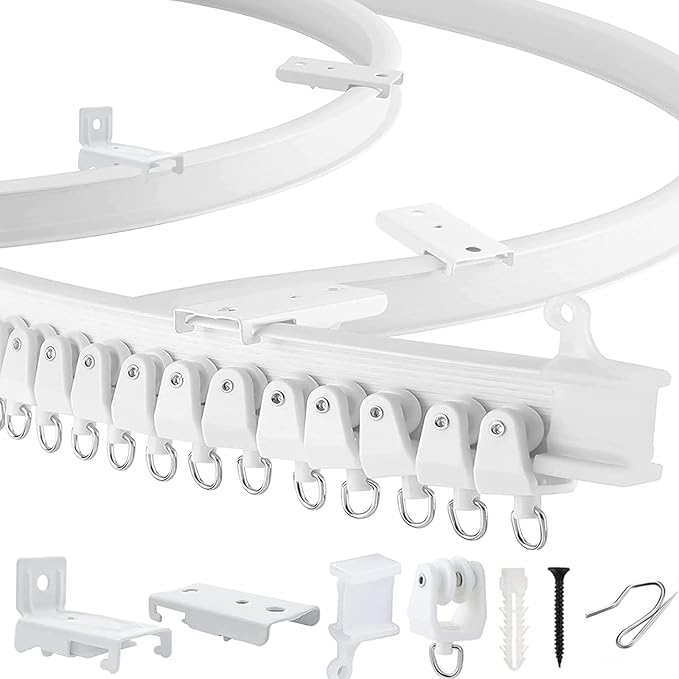 ULDIGI Selbstklebende Gardinenschiene - Flexible Vorhangschiene Für Decke & Wand