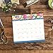 Orange Circle Studio 2019 Magnetic Monthly Calendar Pad, August 2018 - December 2019, Bold Blossoms