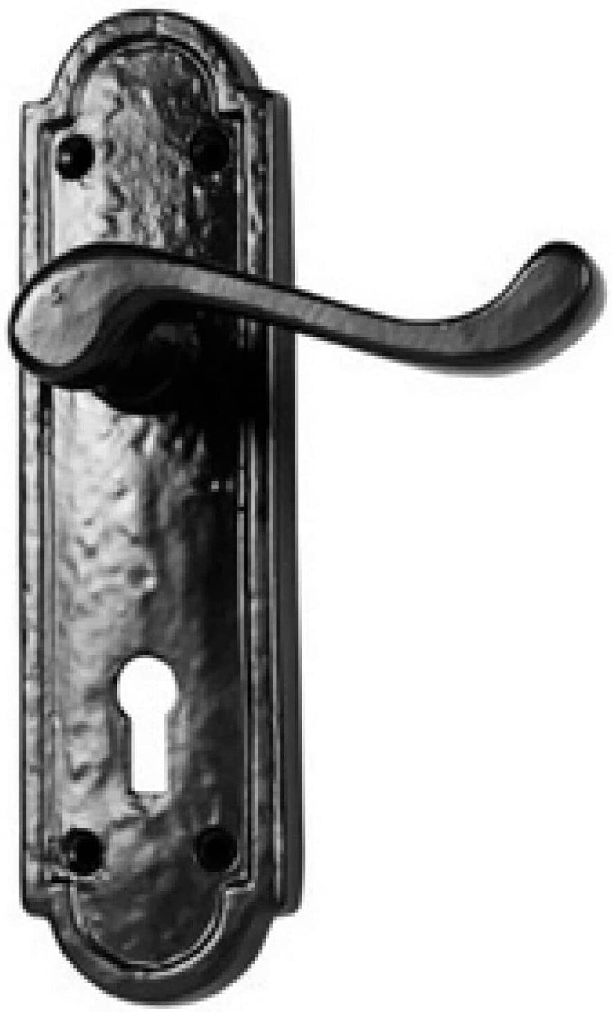 I Ironmongery Solutions Black Ironmongery Solutions® Antique Finish Lever On Back Plate Turnberry Design Door Handles Sets In Lock, Latch, Bathroom. (Lock)
