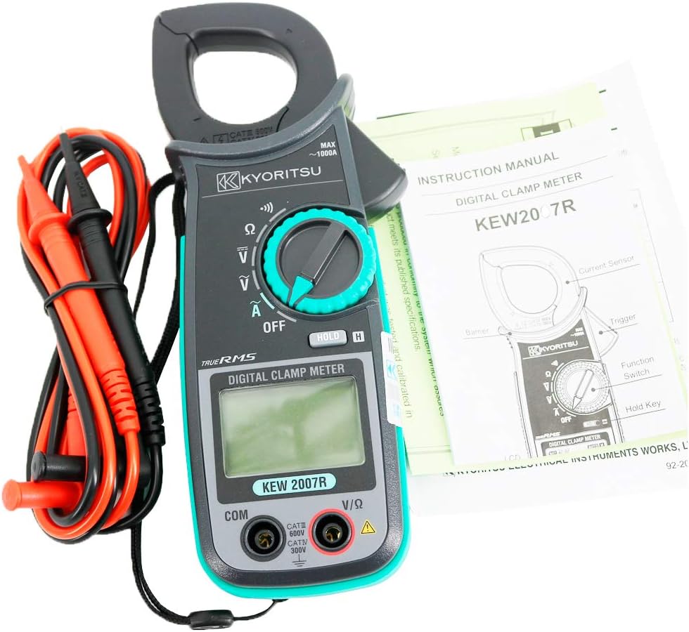 KYORITSU 2007R Digital AC Clamp Meter Fully Safety Jaw Accurate Reading