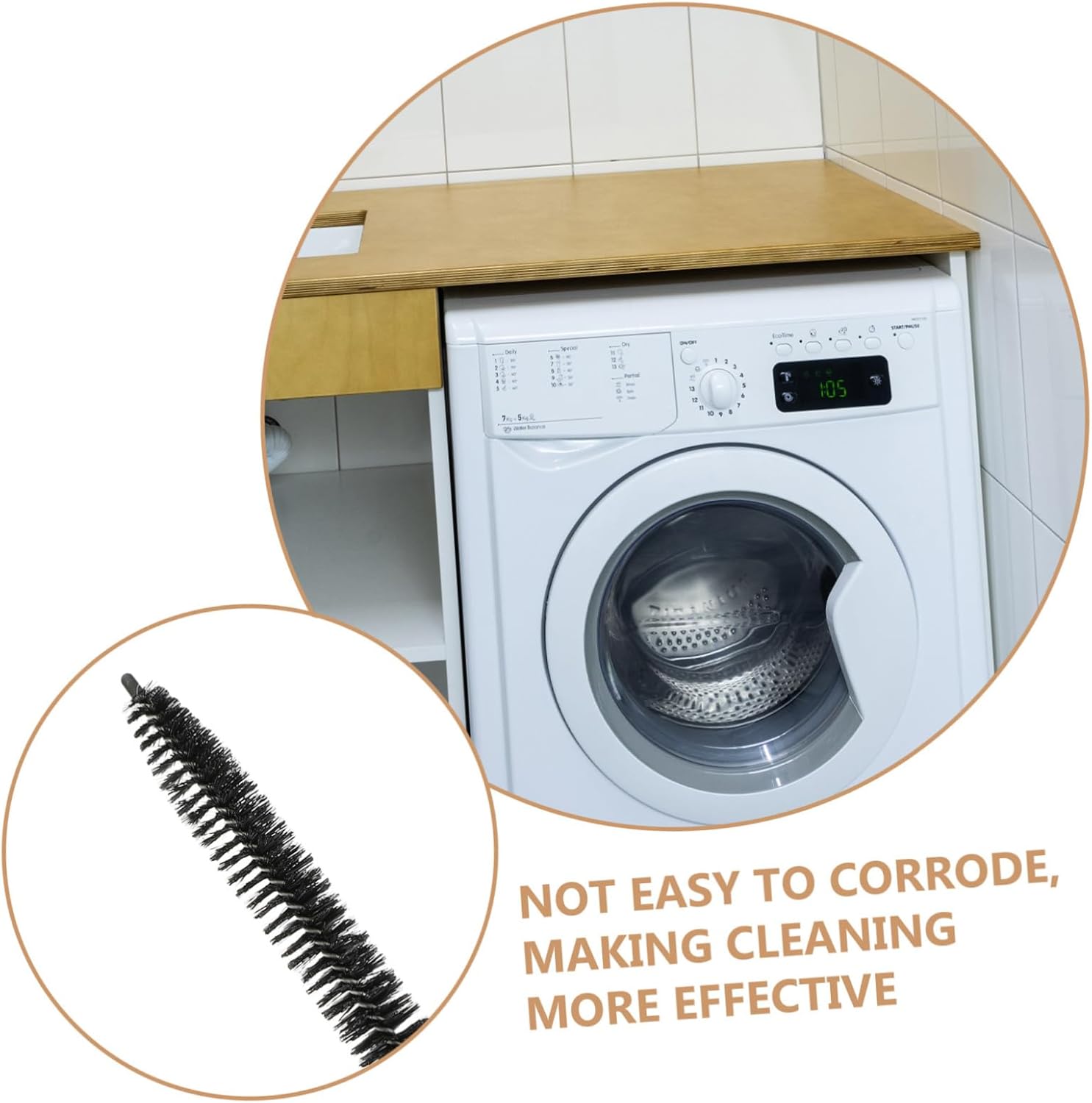 1 Set Chimney Cleaning Brush with Flexible Rods Long for Dryer Vent and Fireplace Flue Maintenance Includes Cleaning Accessories for Efficient Use