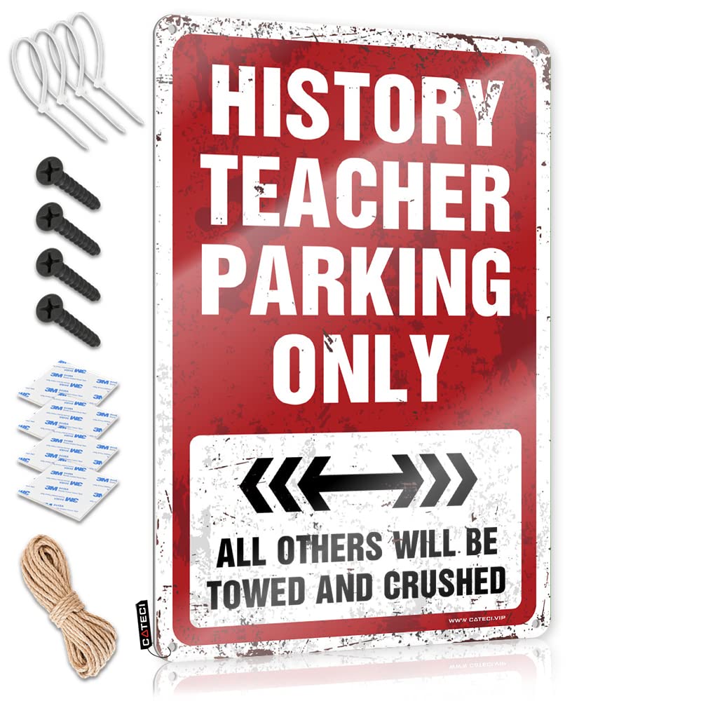 Decor Kitchen Accessories Decor Ready To Hang - History Teacher Parking Only Nice For Garage(20X30CM)