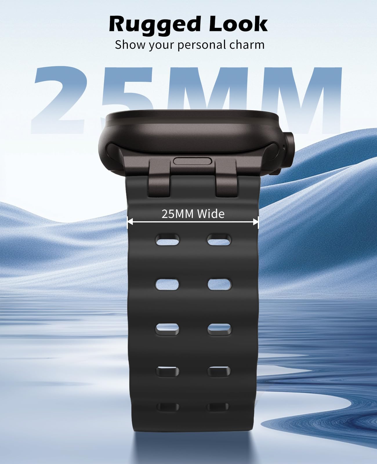 TiMOVO Cinturino Ocean Compatibile con Apple Watch Ultra 3/2/1 da 49 mm, Cinturino Sportivo Traspirante con Connettore in Metallo Migliorato per Uomo e Donna