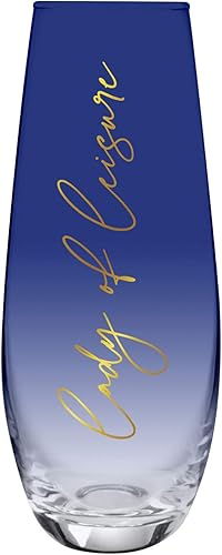 Miniatura 4 de Slant Collections Copa de copa de champán sin tallo, 1 unidad (paquete de 1), Self Love Club