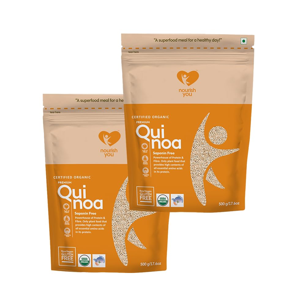 See full amazon price history chart for Nourish You Organic Premium White Quinoa 1 Kg | Healthy Food | Gluten-Free | Saponin Free | High Protein & Fiber | Diet Food for Weight Loss | USDA Certified Grain|100% Wholegrain Cereal | 500g x 2 Nourish You Organic Premium White Quinoa 1 Kg | Healthy Food | Gluten-Free | Saponin Free | High Protein & Fiber | Diet Food for Weight Loss | USDA Certified Grain|100% Wholegrain Cereal | 500g x 2 (B09ND5F293) Amazon Price History, Amazon Price Tracker
