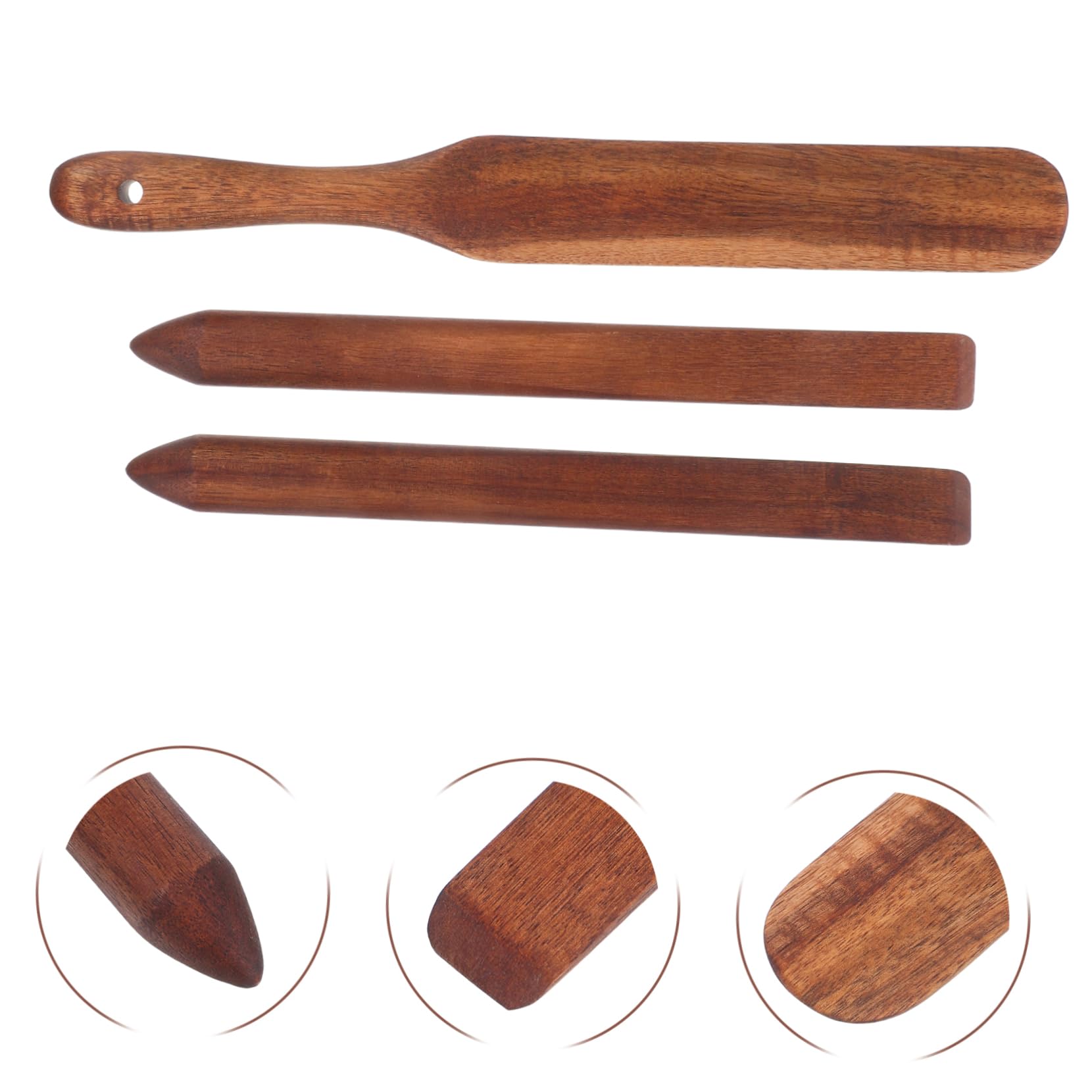3piezas Remover de Madera de Acacia Herramienta para Remover Pan para Repostería y Cocina para Mezclar Pan de Masa Madre y Otros Alimentos