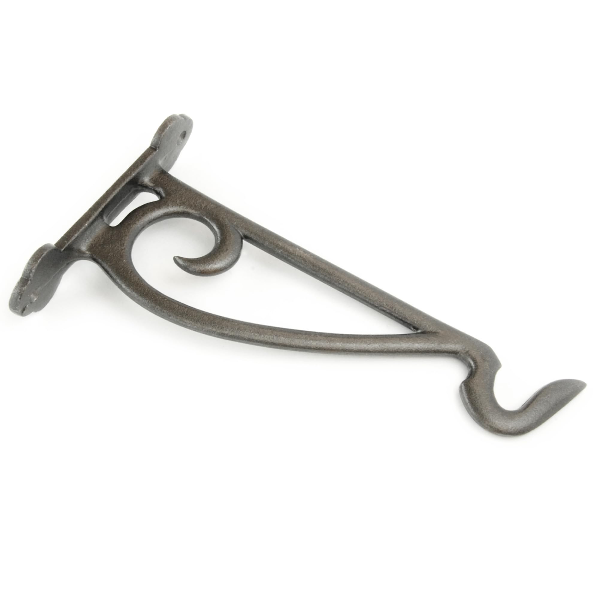 Underground Parts Grey Vintage Antique Style Cast Iron Garden Hanging Basket Wall Bracket