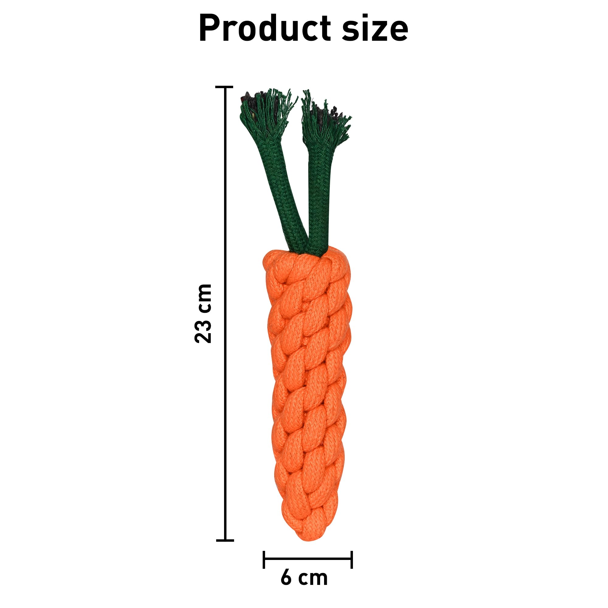 PECADO Dog Rope Toys - Dog Rope Dog Toys for Aggressive Chewers (Carrot Corn Rope)