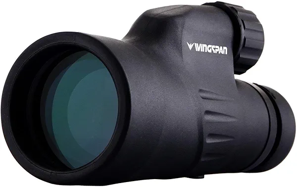 Wingspan Optics Explorer High Powered 12X50 Monocular. Bright and Clear. Single Hand Focus. Waterproof. Fog Proof. For Bird Watching, or Watching Wildlife. Daytime Use. Formerly Polaris Optics