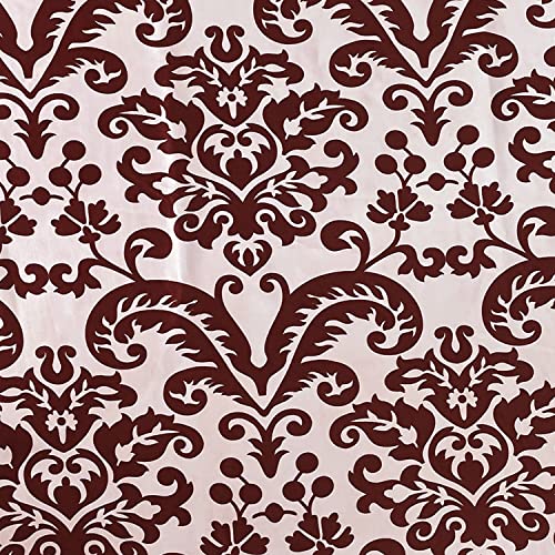 Image of Swayam 90% Blackout Polyester Window Curtain for Living Room & Bedroom | 5 Feet | Room Darkening Curtain with Eyelets | Pack of 1 | Ethnic Motif Design - White & Brown