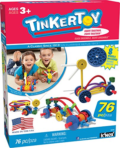 TINKERTOY – Wild Wheels Building Set – 76 Pieces – Ages 3+ – Preschool Educational Toy