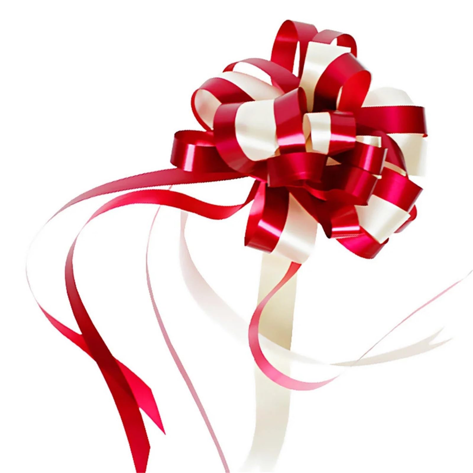 Ziehschleifen, 50 Stück, große Schleifen, Schleifen für Geschenkverpackungen, Hochzeit, Auto, Dekoration, wiederverwendbar, Urlaub, Party, Geschenktüten, Band