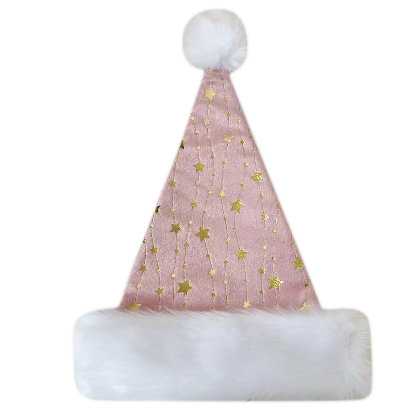 Tsophreniq Christmas Headwear Cap with Golden Star Perfect for the Holidays Colorful Outfits for Cosplay Santa Furry Hat Christmas Costumes for Men