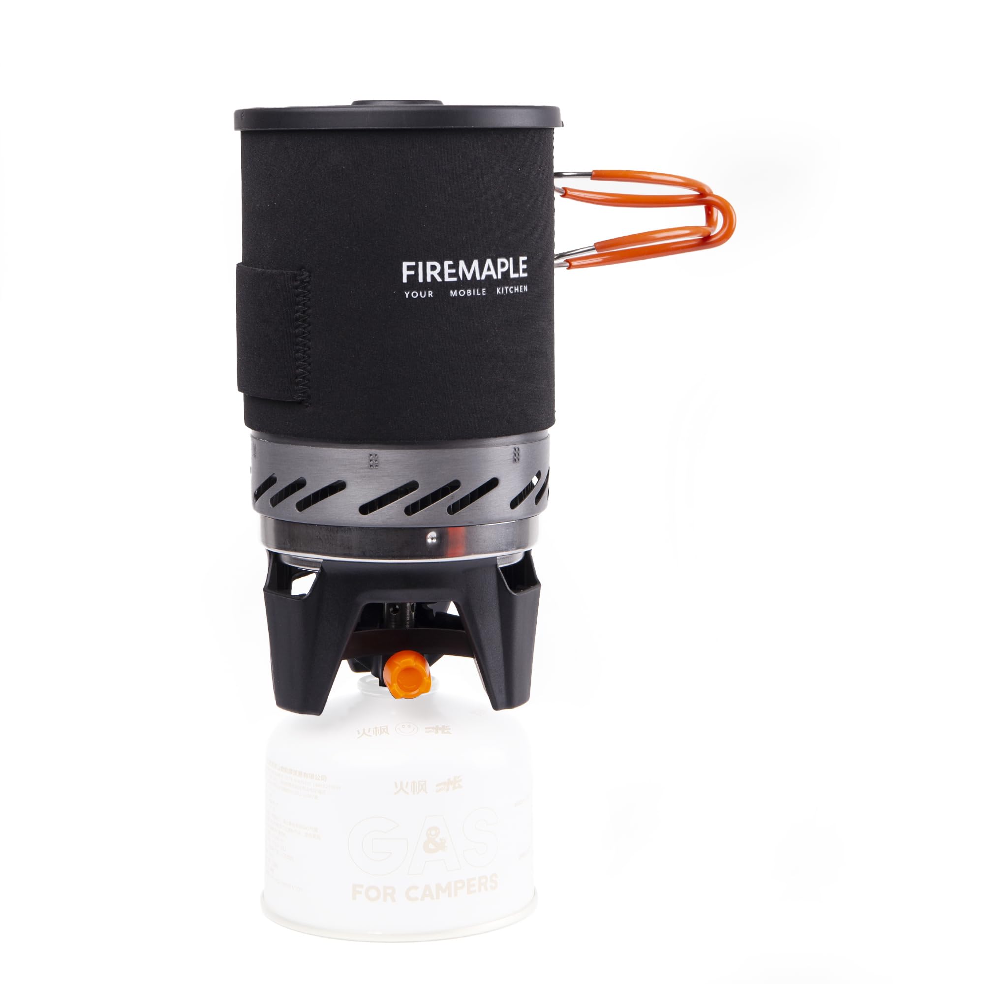 Fire-Maple "X1" Réchaud de Camping Gaz Portable – Brûleur à Jet Compact pour Trekking, Randonnée, Backpacking, Bushcraft, Pêche & Chasse – Équipement de Camping Léger Noir
