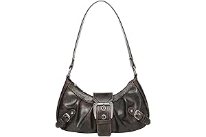 Women's Buckle Buckle Punk Shoulder Hobo Top Handle Clutch Purses Bags