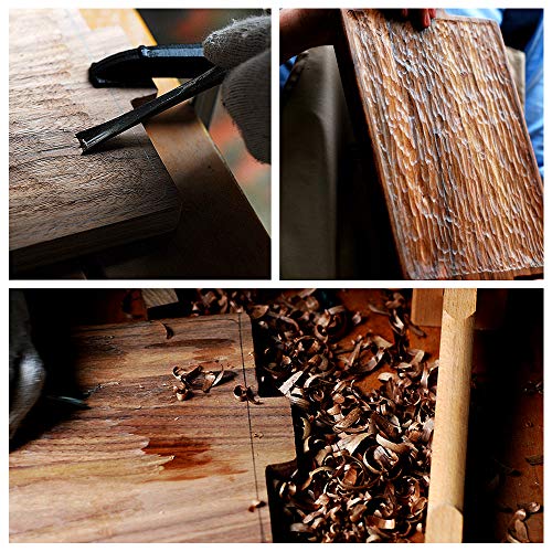 YOGEON Wood Spoon Carving Tools, 4-in-1 Wood Carving Kit ith Portable Canvas Bag for Spoon Bowl Cup Woodworking