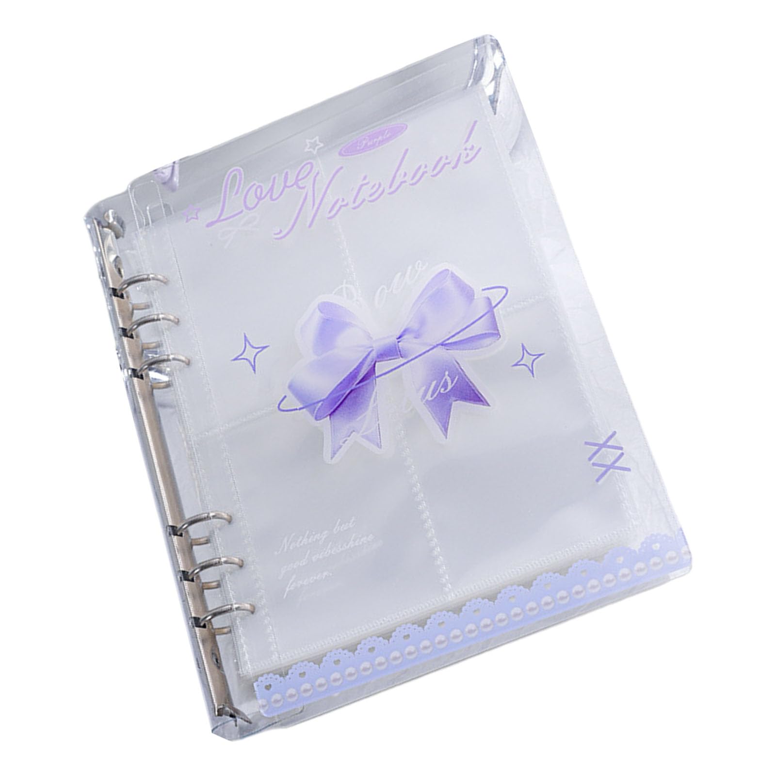carotoe Photocard Binder with 20Card Page 6rings Binder Card Collector Album Acrylic Binders Covers for Organizing Trading Cards Photocard Album