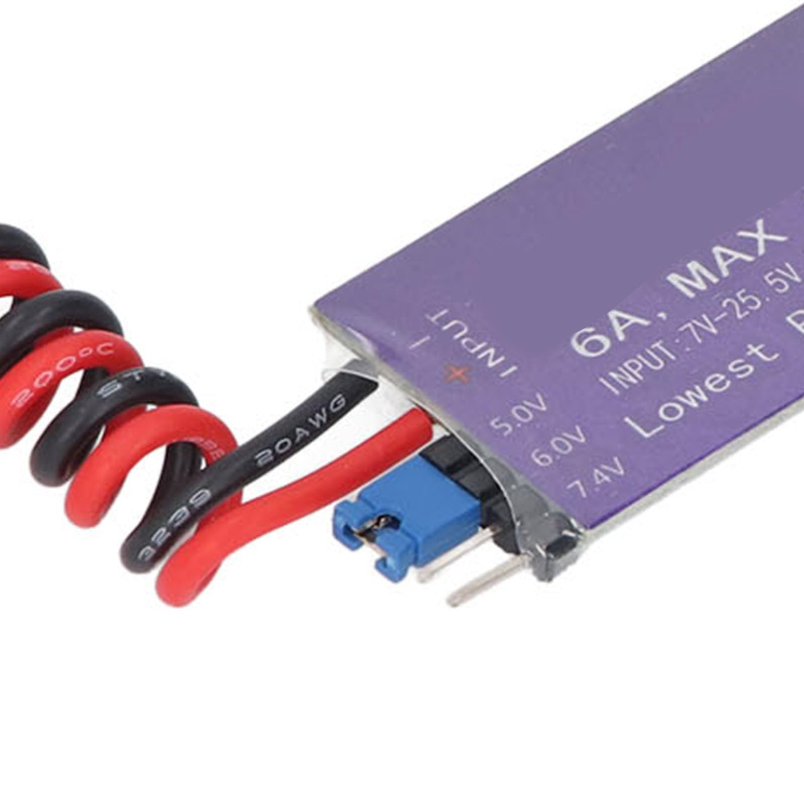 Modulo Regolatore di Tensione UBEC Esterno per Elicotteri RC, Ingresso Pacco Batteria 7-25,5 V, Uscita 5 V 6 V 7,4 V 6 A