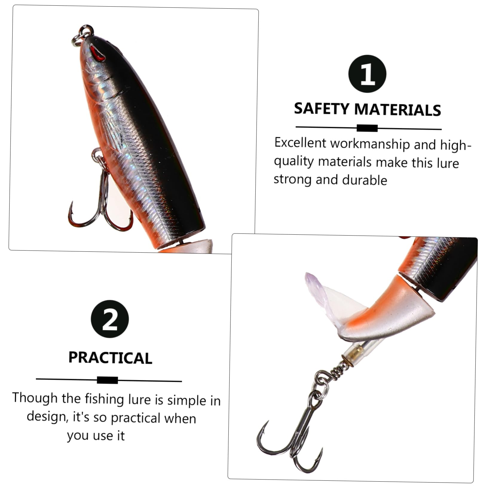 BESTonZON Appât Artificiel Haut Attaquer Poisson Eau Douce Gripper Catch Appeaux Fisherman Nagé Leurres De Pêche en Plastique Articles De Pêche Accessoire De Pêche