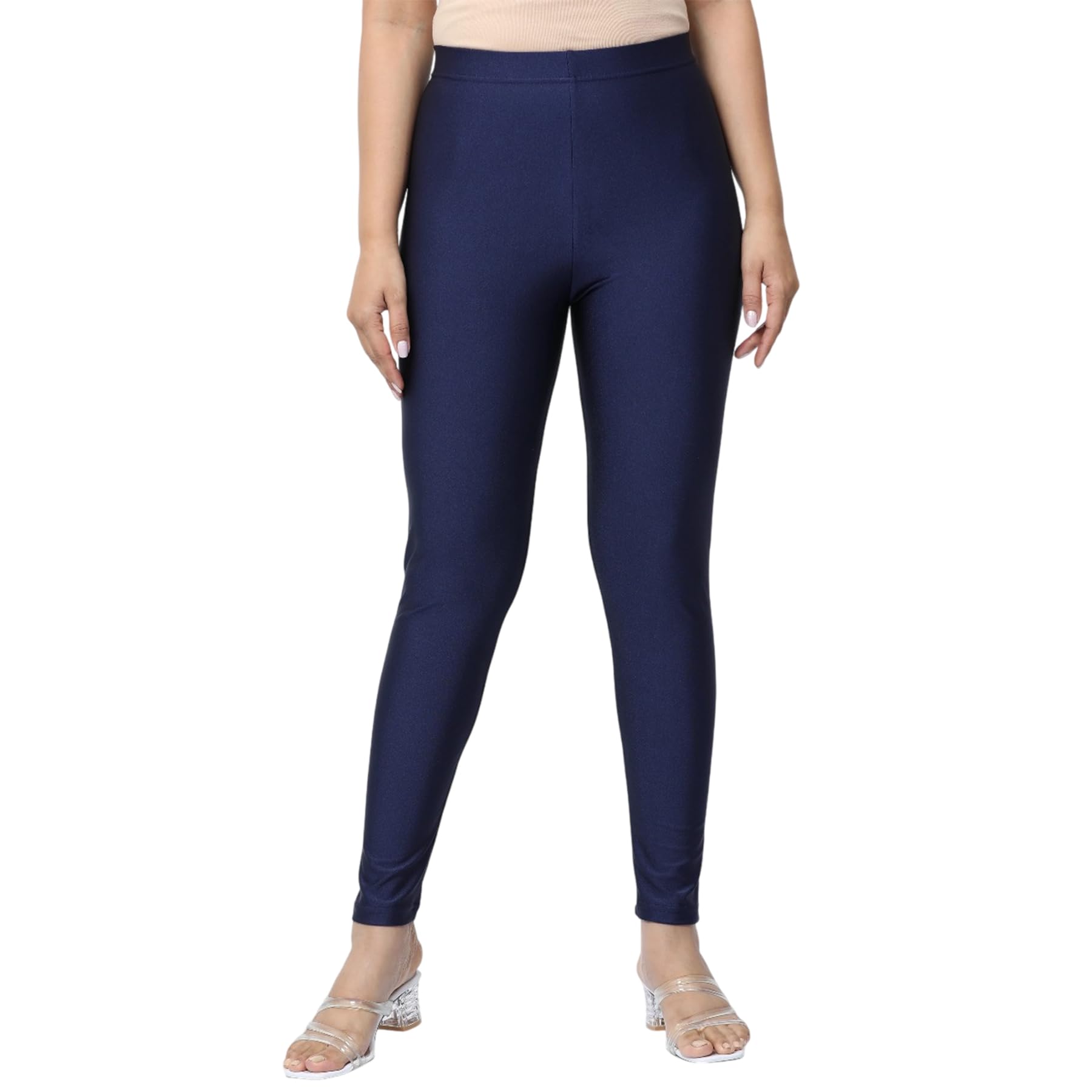 Women’s Nylon Shimmer Leggings | Ankle Length | Slim Fit | Stretchable Spandex Leggings | Shiny Finish | Casual Wear & Special Occasion-picture-55