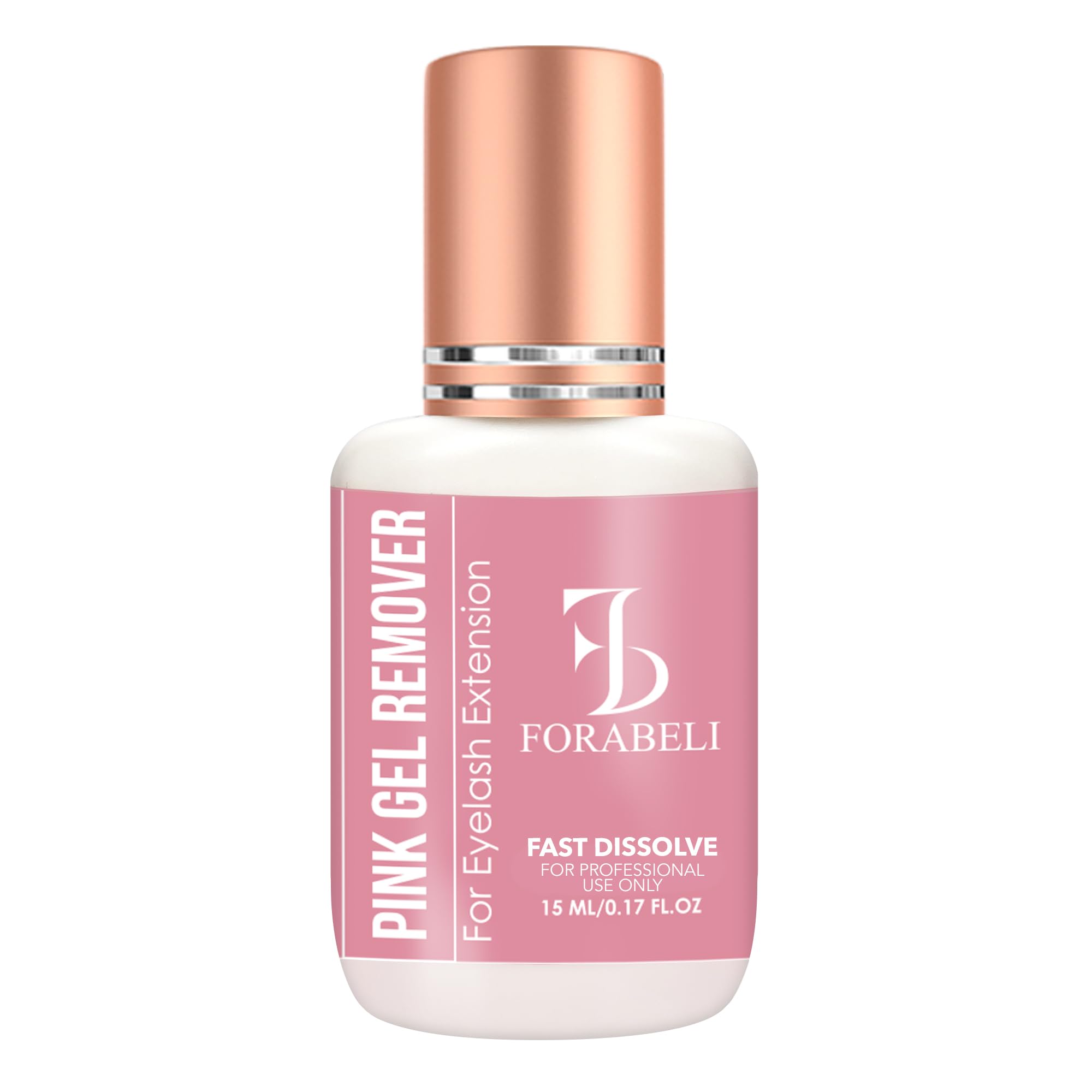 Pink Gel Lash Remover for Eyelash Extensions | Fast Acting 60s Dissolution | High Visibility Professional Glue Remover | Gel Type Adhesive Remover | 15ml