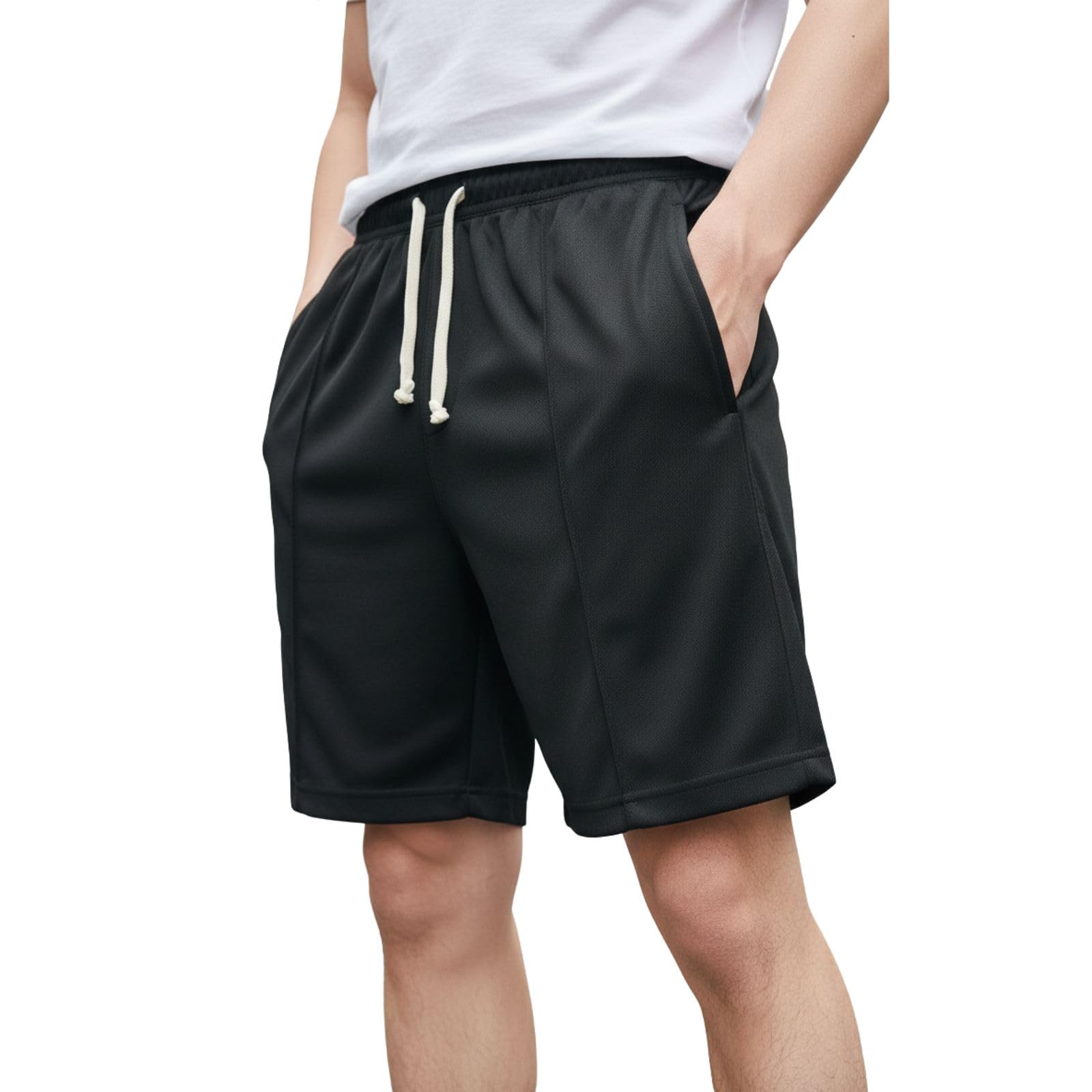 Men’s Cotton Solid Shorts with Adjustable Drawstring | Soft & Breathable Casual Wear Shorts with Side Pockets-M6617-picture-33