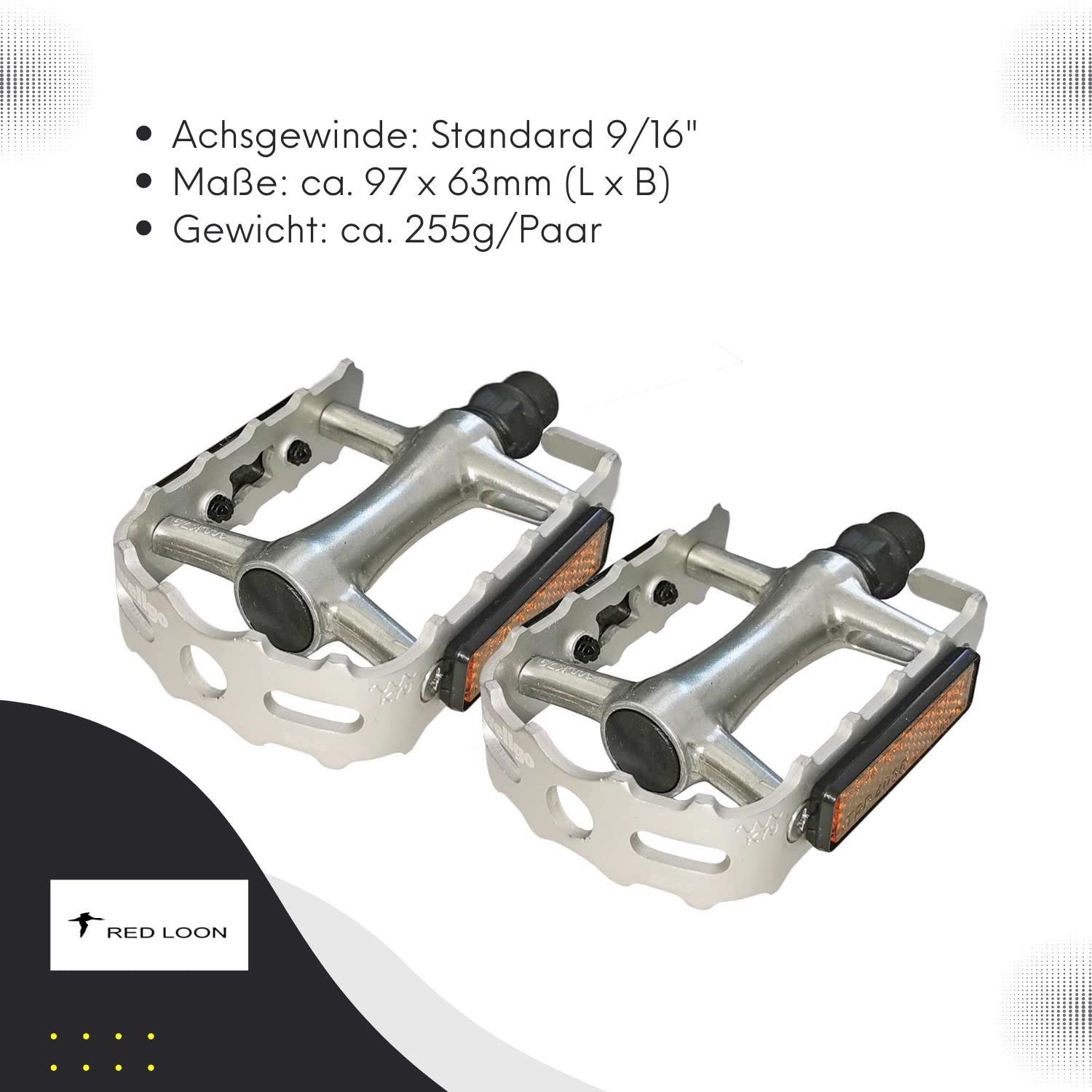 Wellgo M149 Paire de pédales antidérapantes pour vélo Argenté