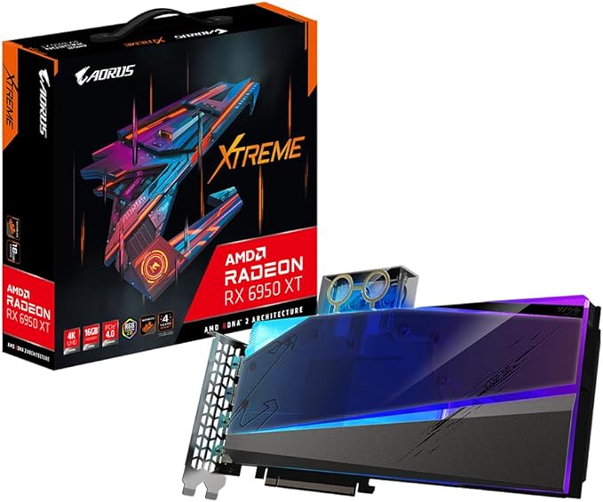GIGABYTE AORUS Radeon RX 6950 XT Xtreme WATERFORCE WB 16G GDDR6 PCI Express 4.0 ATX Video Card GV-R695XTAORUSX WB-16GD