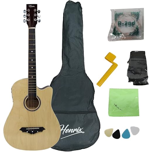 Henrix 38 Inch Cutaway Electro-Acoustic Guitar 38 Inch