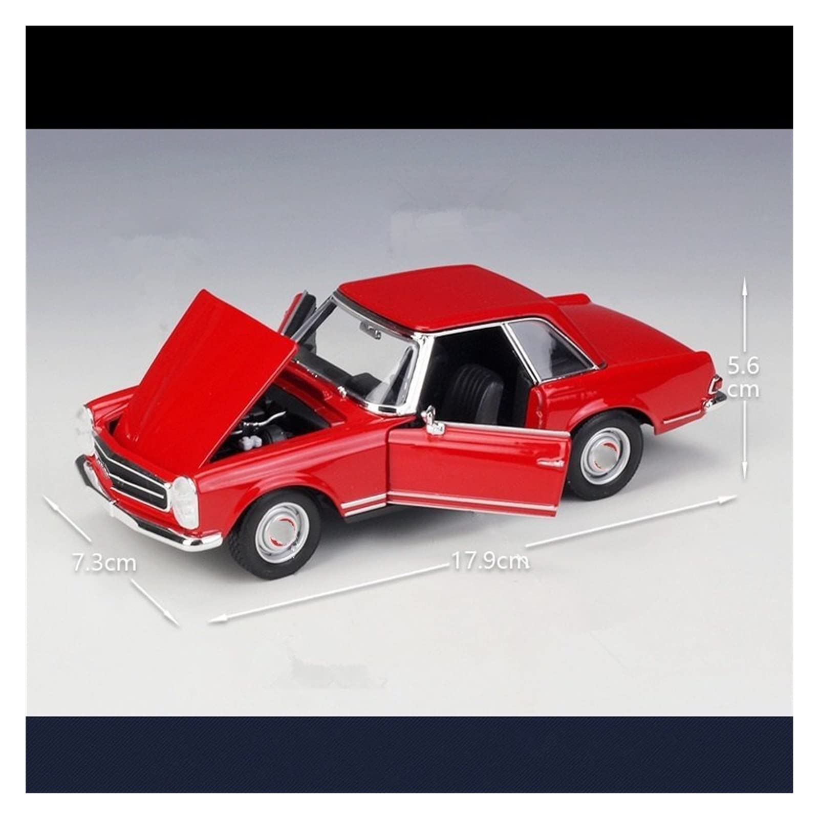 Modello Di Auto In Metallo Pressofuso Modello Classico In Lega 1:24 Per Benz 230SL(White)