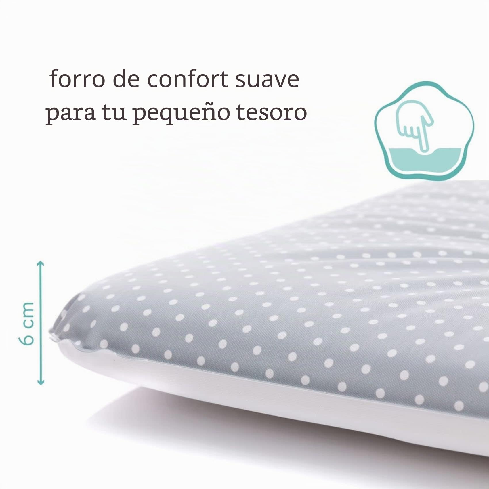 Fillikid Softy - Cambiador (75 x 85 cm), diseño de lunares, color gris