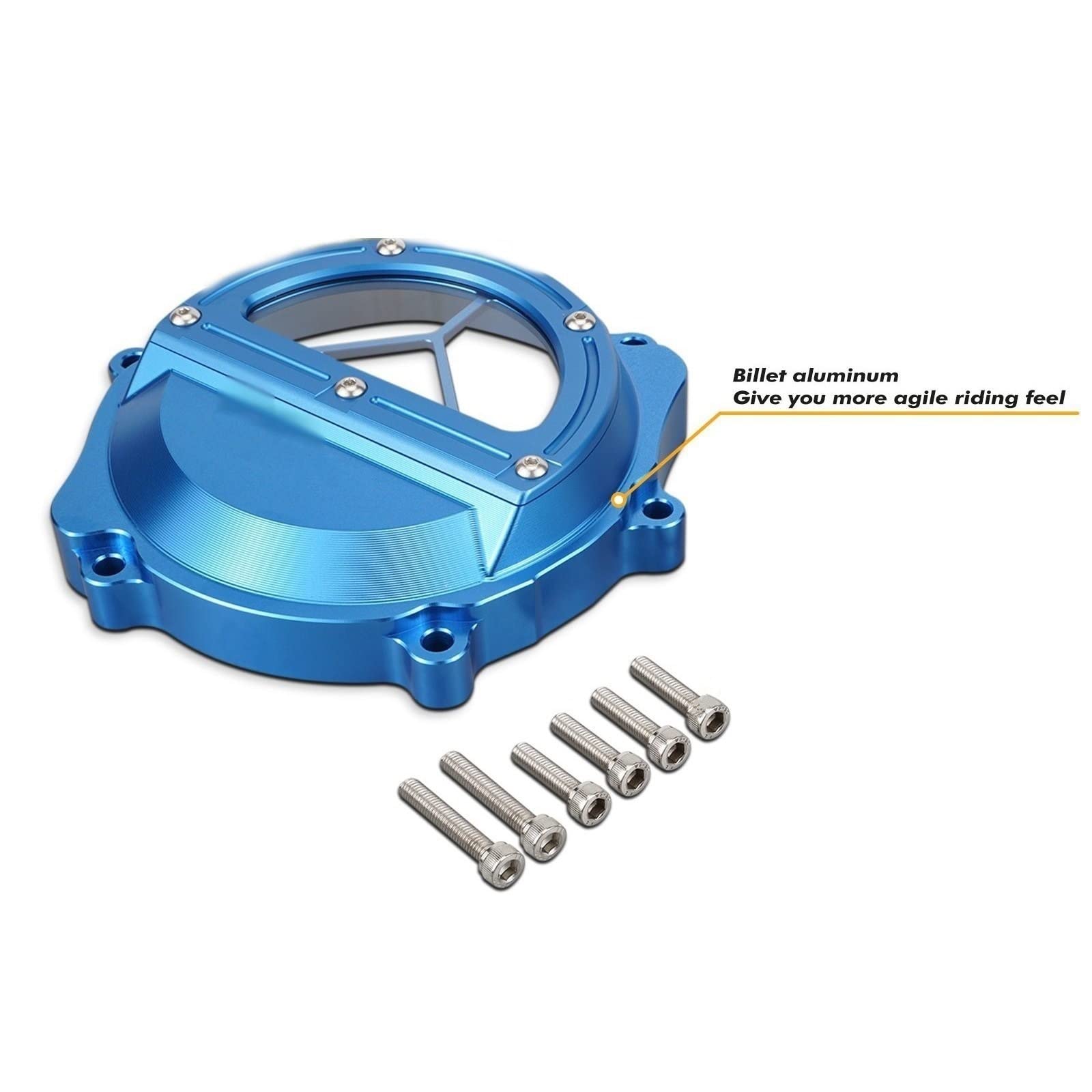 Protezione per moto Per Yamaha YZ65 2018 2019 2020 2021 2022 Moto Frizione Della Copertura Cassa Di Alluminio Billet Motore Coperchio(Blue)
